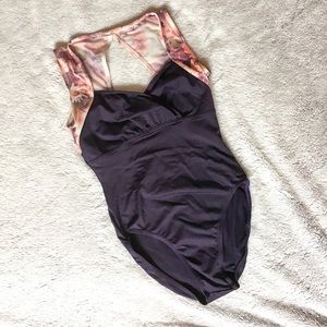 Floral Mesh Dance Leotard